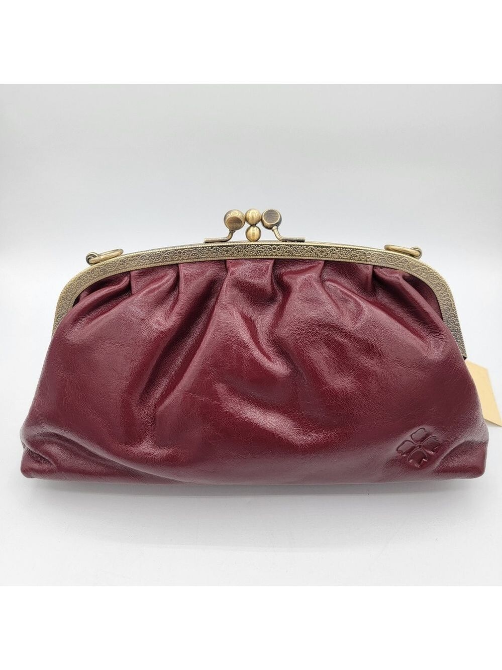 Patricia Nash Leather Frame Bag Dual Kisslock NEW #2842